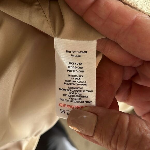 Jason Wu Tan Cropped Blazer with Notched Lapels size M Gently used - Picture 4 of 4